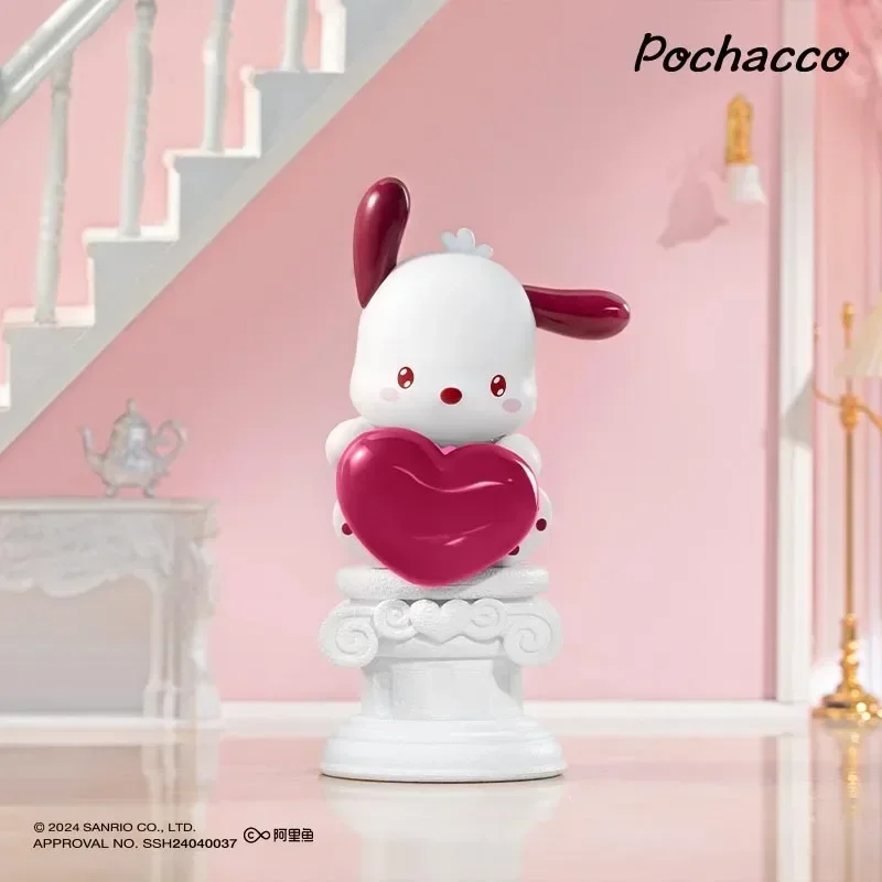 MINISO Sanrio Cupid's Love Series Blind Box, My Melody, Hello Kitty, Kuromi, Pachacco, Presente de Aniversário Infantil, Boneca Anime, Decorado