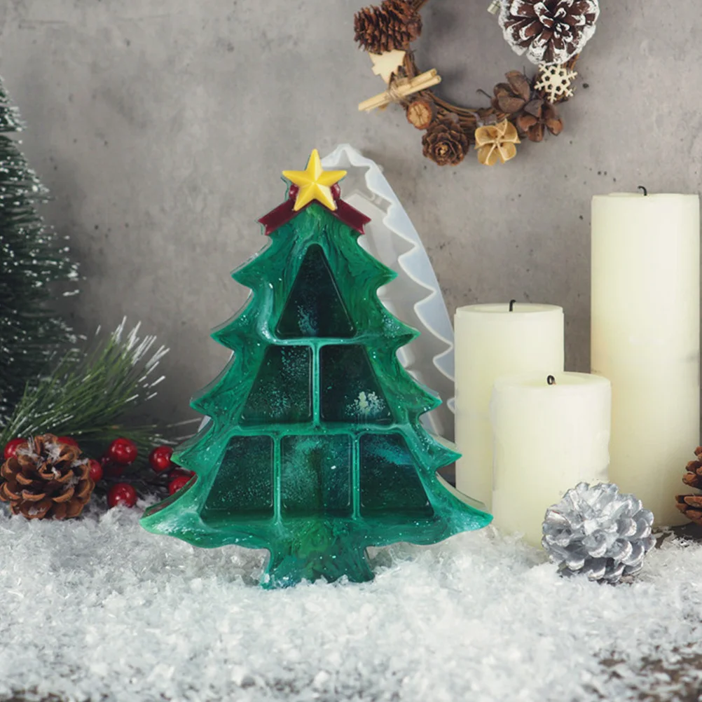 

Silicone Storage Box Mold Christmas Tree Shape Diy Craft Molding Tool For Handmade Organizers Xmas Tree Mold Diy Accessories