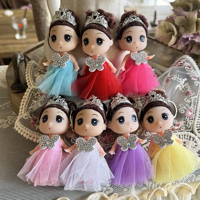 1pcs Mini 9cm Cartoon Misty Doll Princess Set Simulation Girls Dolls Household Toys Fashion Girls Bag Keychain Small Pendant