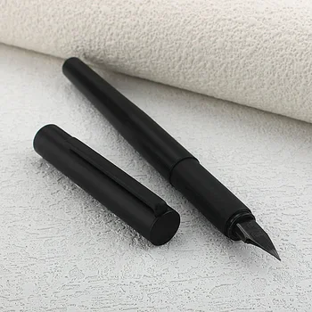 Jinhao 35 pluma estilográfica de lujo elegante todo mate cuerpo negro EF/F Nib pluma de tinta para caligrafía escuela suministros de oficina papelería