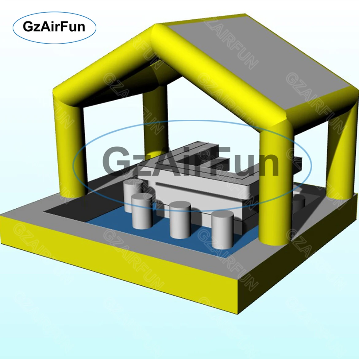 Customized Inflatable Pool With bar Inflatable Floating Pool bar for Parties