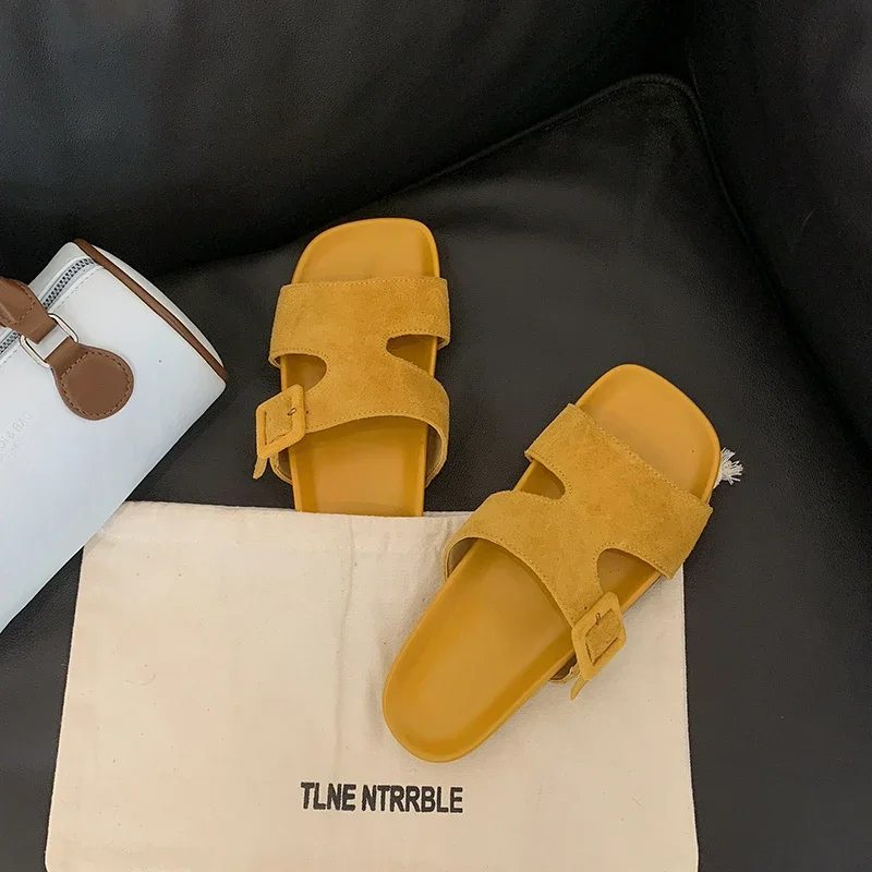 Cool Touch Comfort Ladies Summer Flat Slippers Anti Slip Fresh Experience Morning Outdoor Leisure Walking Shoes
