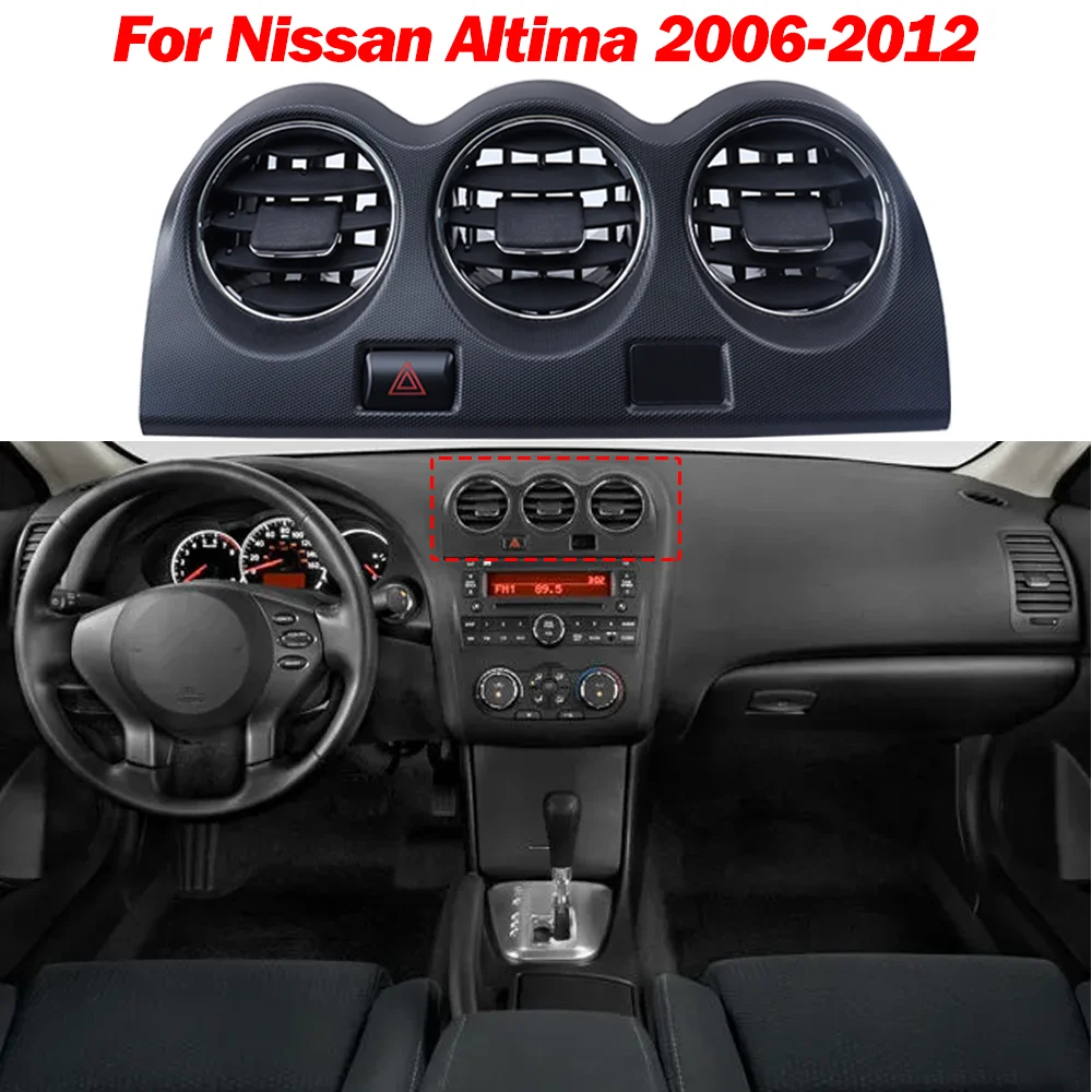

Black Car AIR Window For Nissan Altima 2006-2012 Car Air Vent Outlet Air-conditioning Fresh Air Outlet Vent Center Grille