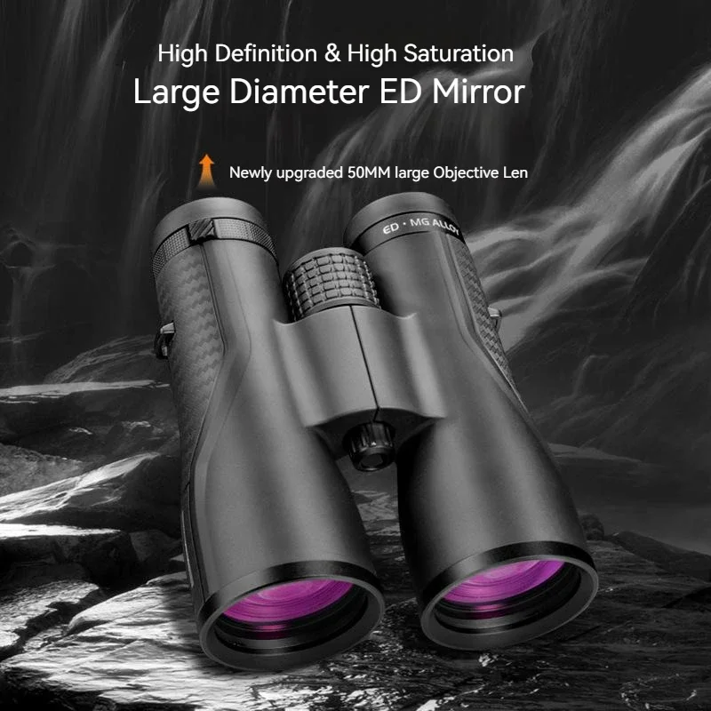 ED 12x50 Binoculars IPX7 Waterproof Super-Multi Coating Binocular Phase Coated Bak4 Prism Optics High Power Telescope