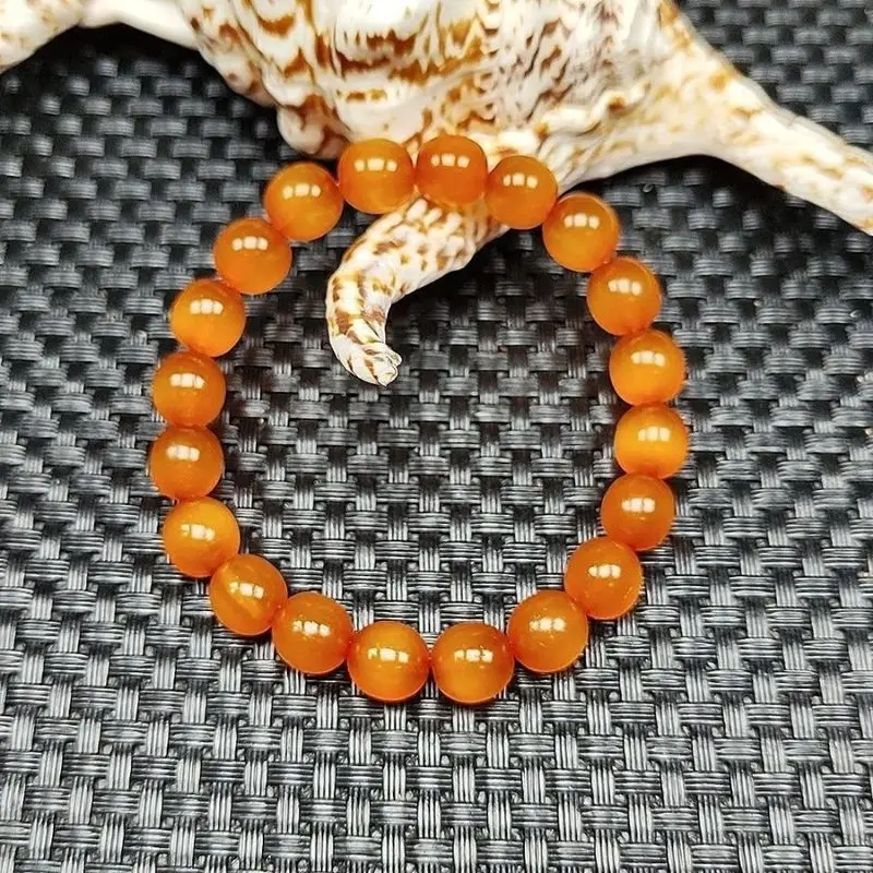 Small Brown Mountain Turtle Shell Honey-Colored Bracelet (10mm)