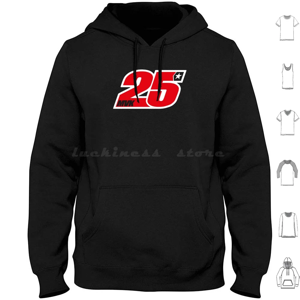 Sudadera con Capucha de Manga Larga M. V. I. N. A. L. E. S. - Edición Premium M O T O G P - Maverick Vinales