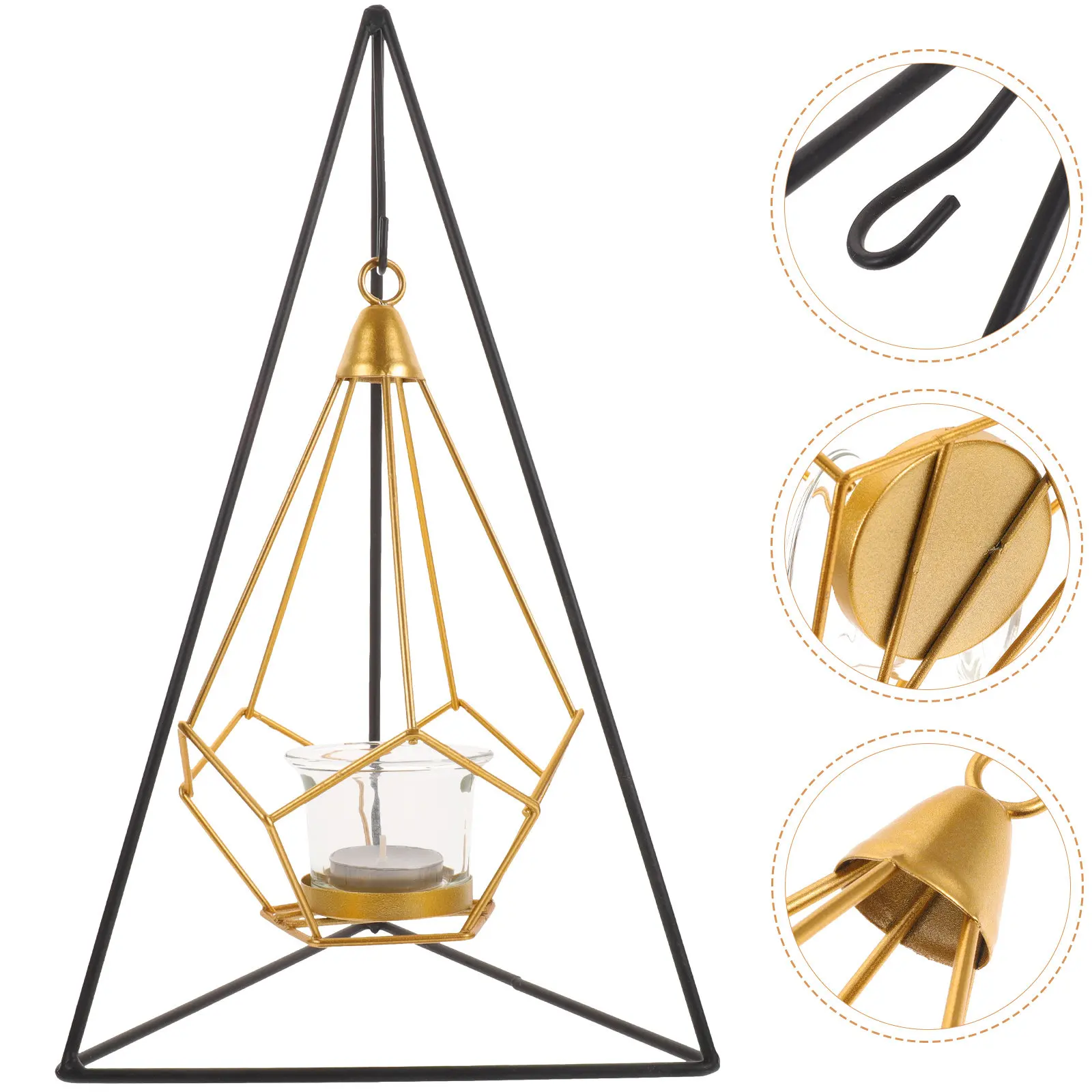 Iron Holder Modern Style Decorative Candlestick for Home Bar Restaurant Tabletop Desktop Tealight Dinner Party Romantic