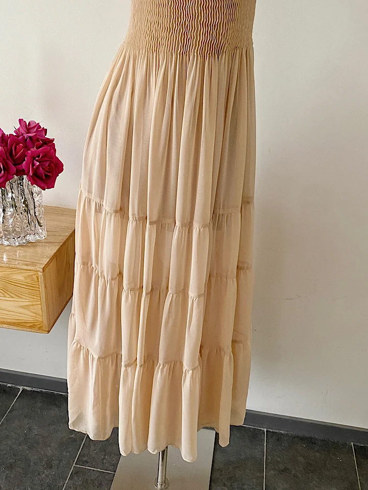 Dru Nar Thousand Gold Coastline Spódnica damska o długości midi, o kroju litery A, Bal Dr Beach Vaion, moda wiosna-lato