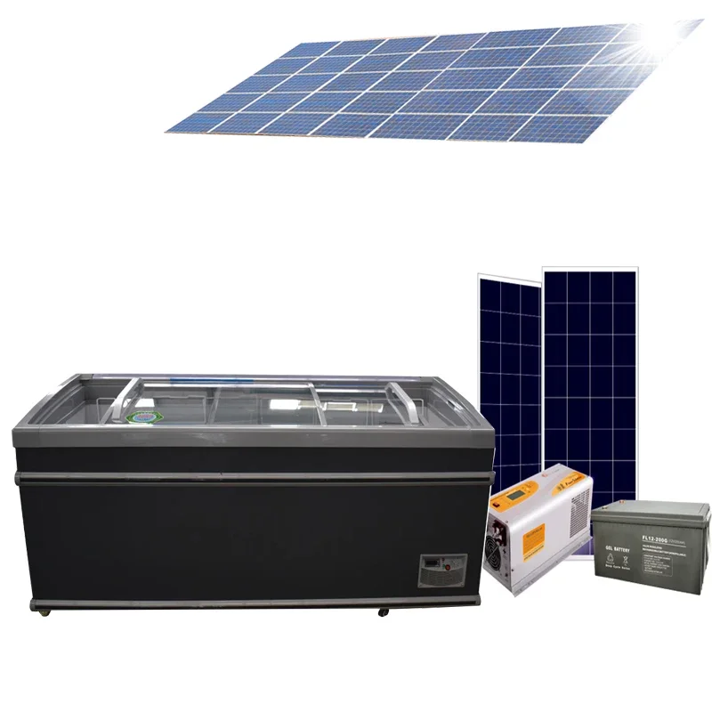 New Design Solar Power Freezing System 550L 12V DC Chest Freezer for Sale