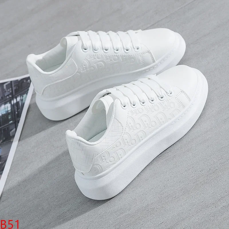 Sneakers for Women 2024 New Fashion Platform Shoe Spring Autumn Casual Flats Female Thick Sole Breathable White Vulcanized Shoes