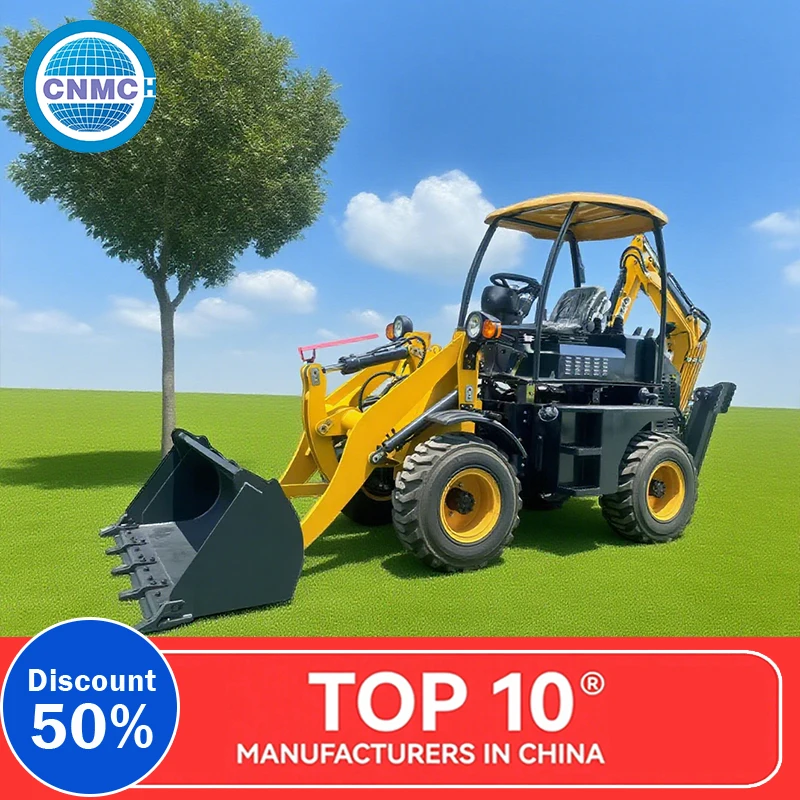 8 Tons 4x4 Backhoe Loader Excavator Wheel Loader Multifunctional Easy Operate Factory Direct Sales Garden Road Construction