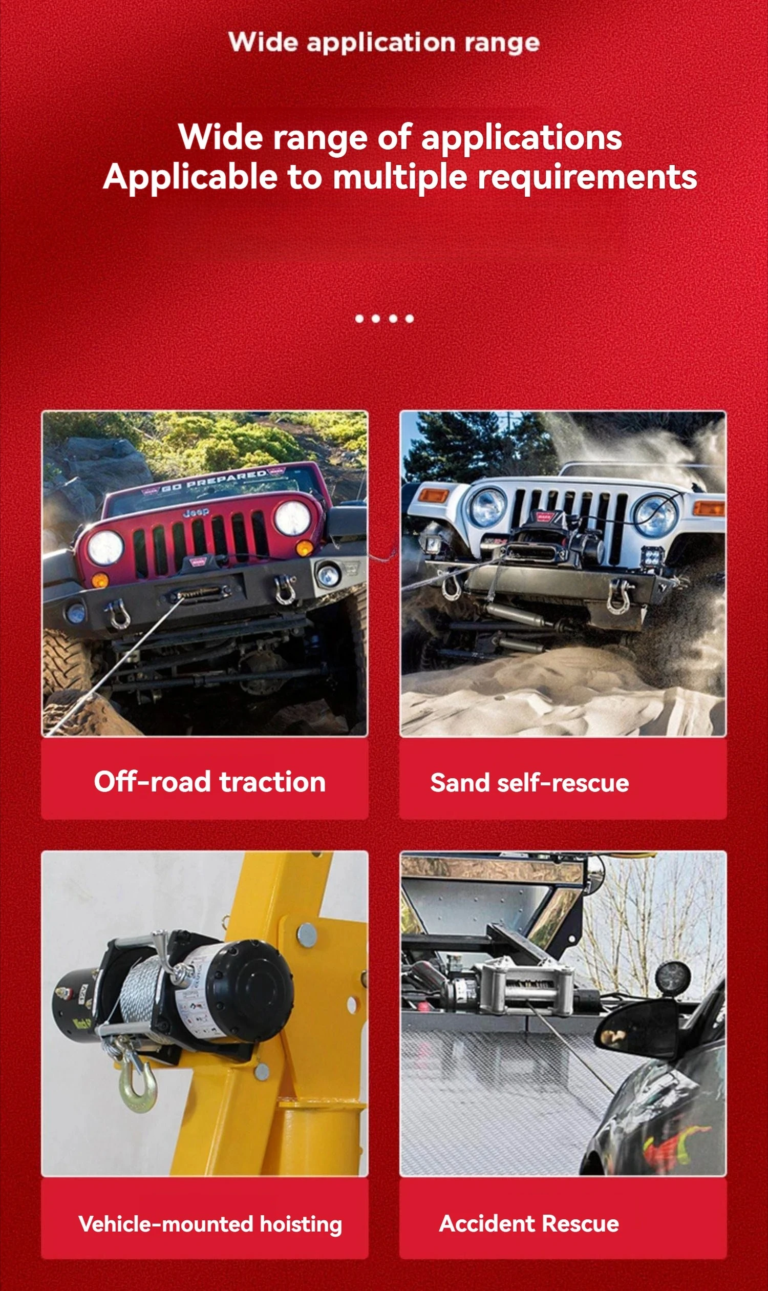 Car Remote Control Hoist Winch Electric Synthetic Tow Rope Off-road Vehicle Winch for Vehicle Crane