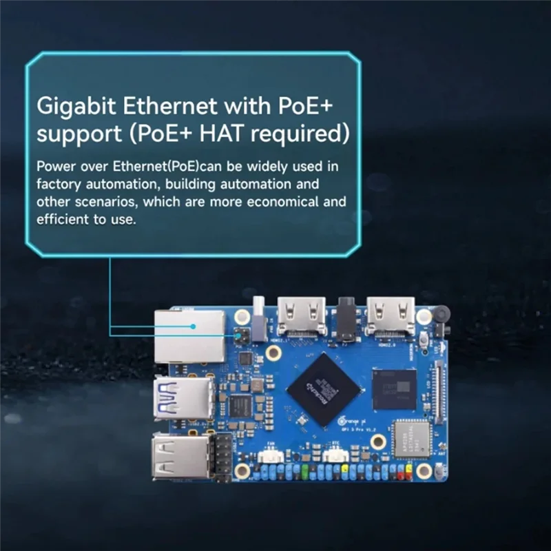 AC57-For Orange Pi 5 Pro RK3588S 16GB RAM DDR5 Gigabit Ethernet Wifi+BT SBC Single Board Computer Mini PC Development Board