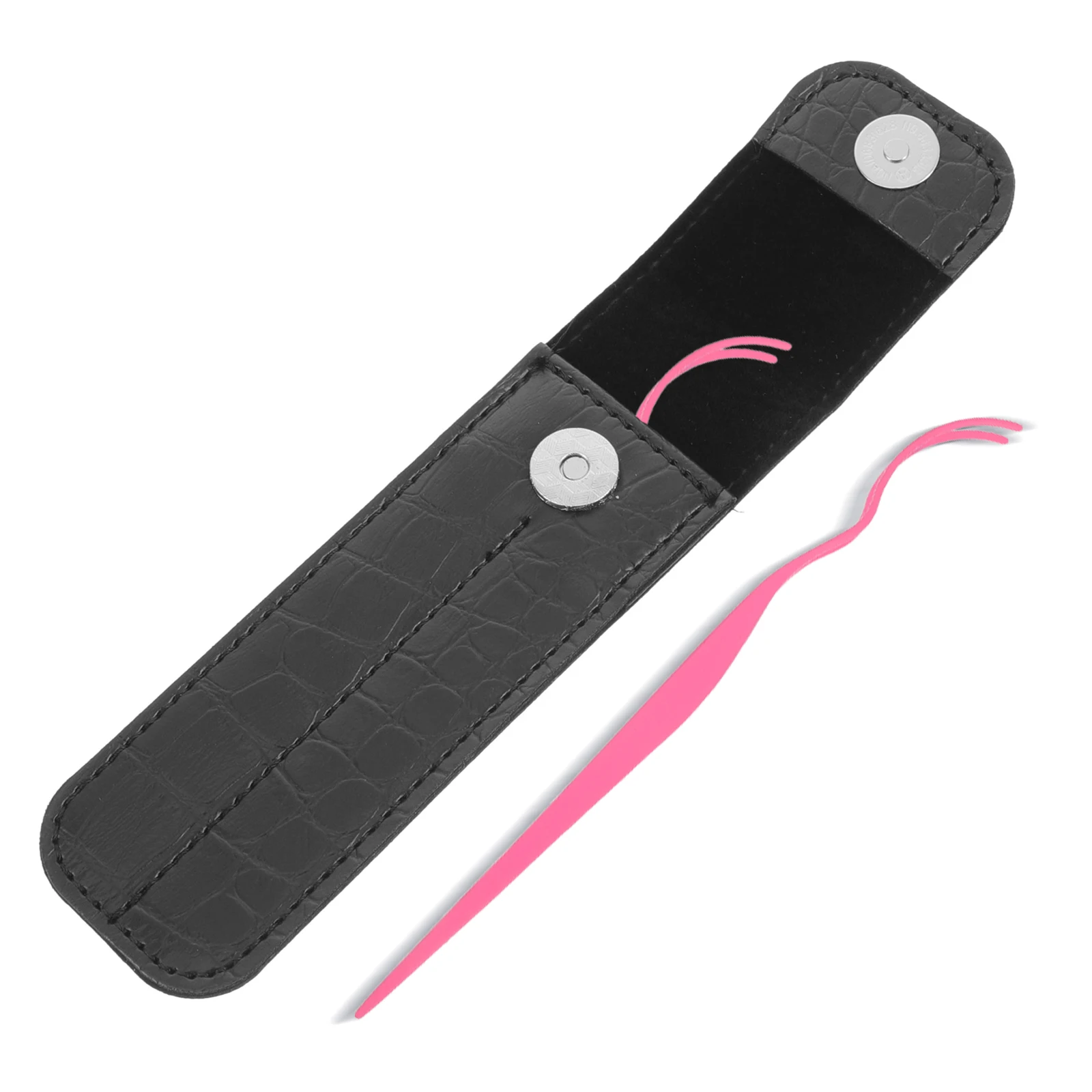 

Eyelash Tweezers Case Magnetic Storage Holder for Extensions Travel Tools Portable Beauty Kit Small Pouch Empty Case
