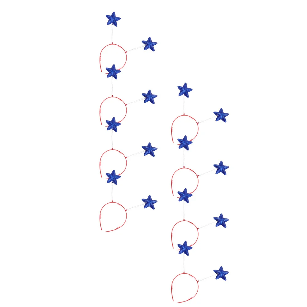 

Набор из 8 ободков для волос в форме пентаграммы со звездами, с пайетками, для вечеринок, косплея, сверкающие аксессуары для волос, головные уборы для вечеринок