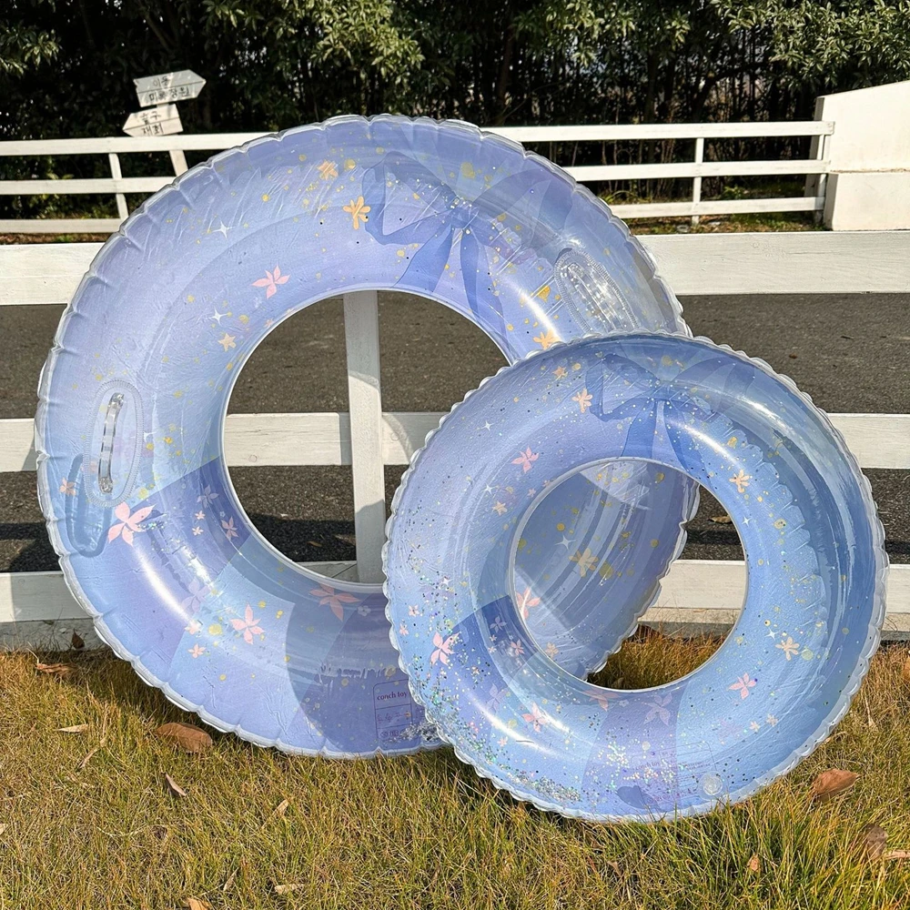 Inflatable Sequin Butterfly Pool Floats Summer Beach Swim Rings Inner Tube Premium Floaties for Floating - Pool Tools