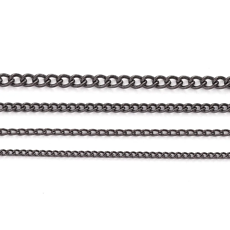 1/5M 1.3/1.6/2/2.5MM Seven Colors Copper-Clad Iron Chain Necklace Jewelry Making Discovery Handmade DIY Necklace Chain Materials