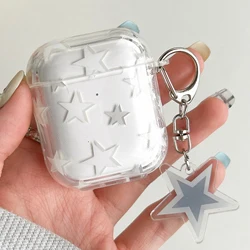 Wireless Bluetooth case for AirPods1/2 AirPods3 AirPods pro and pro2 tpu star pattern earphone cover