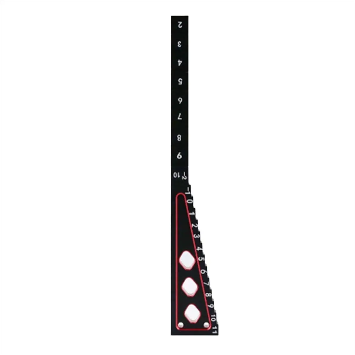 Metal 2 in 1 Ride Height & Droop Gauge Ruler for 1/10 Rc Touring Car & Drift Car Black+Red
