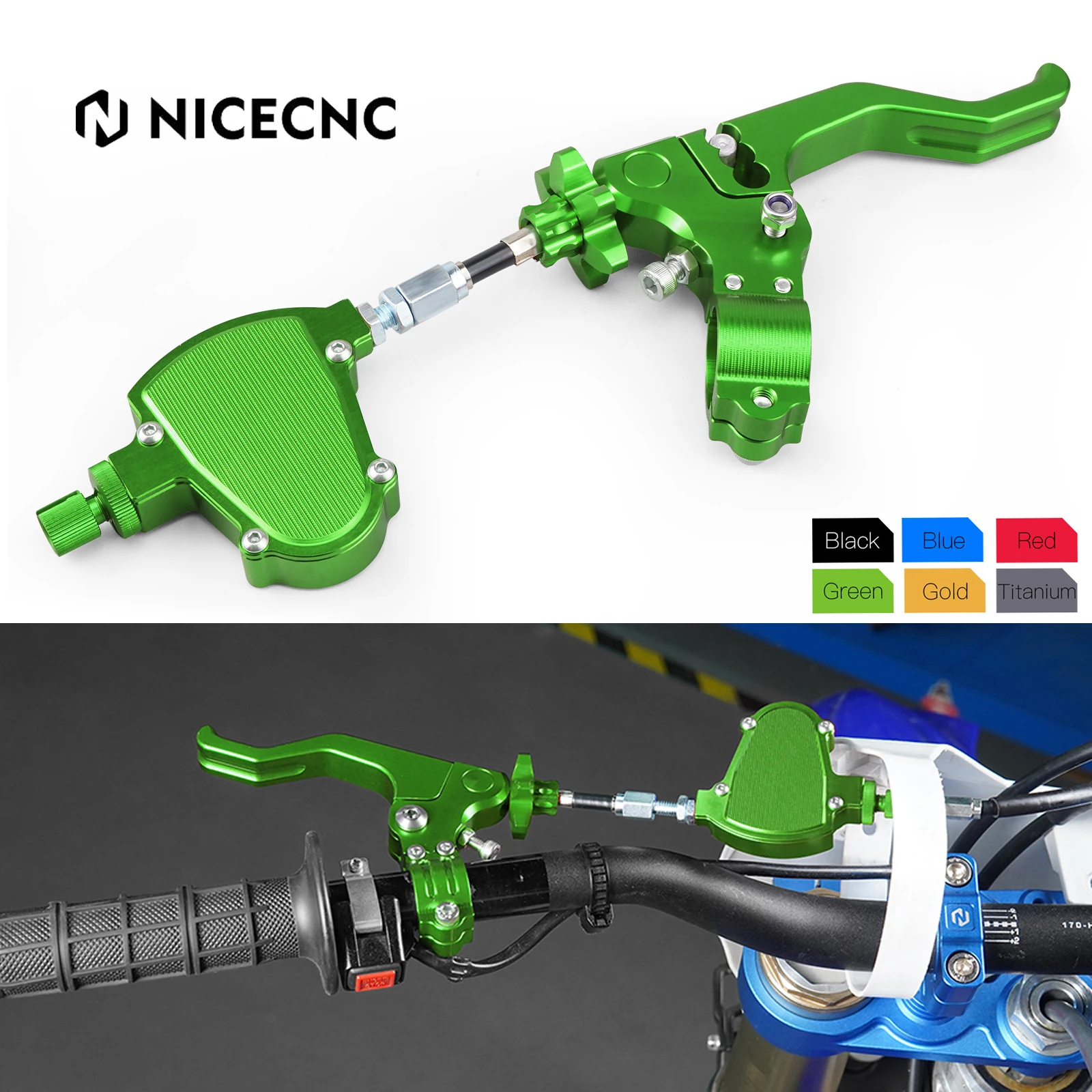 For Kawasaki KX 65 80 85 125 250 KX250F KX450F KLX 450R 125 250 150S KDX 125 250 Short Stunt Clutch Lever Easy Pull Cable System