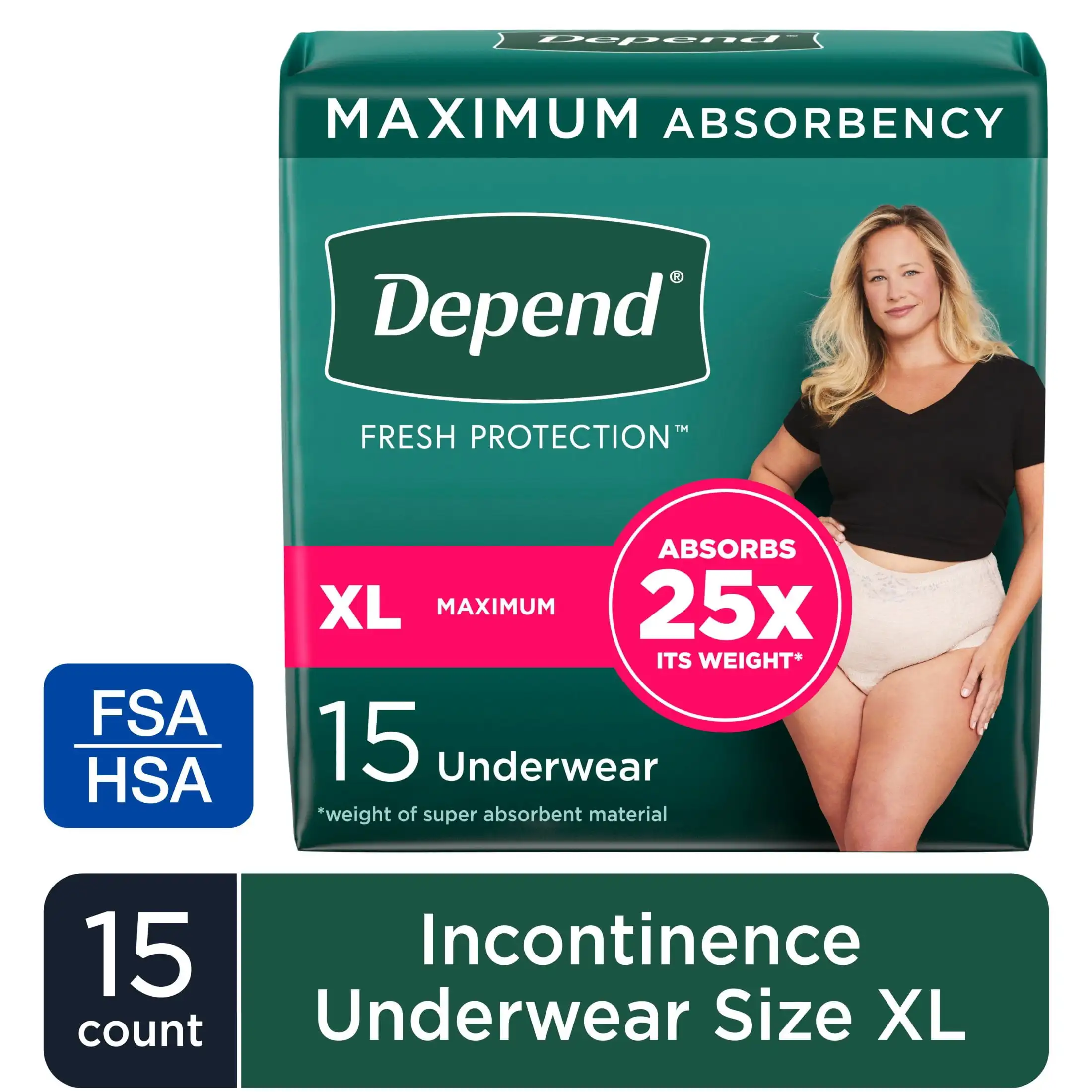 

Нижнее белье Fresh Protection от недержания для женщин, подгузники для взрослых, Xl, 15 шт.