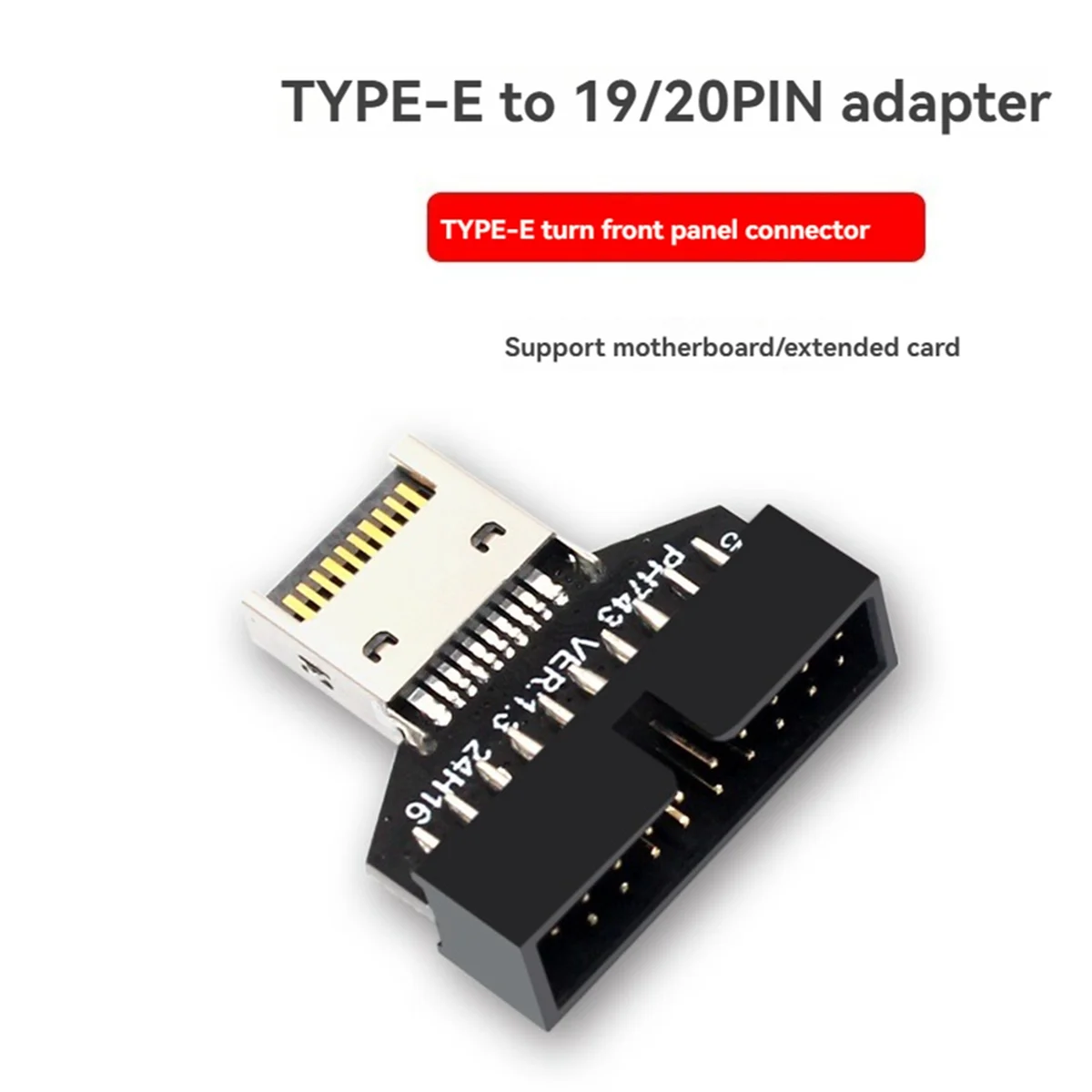 Hot USB3.2 Type-E 20Pin naar USB 19P Chassis Front USB Type A Type C Uitbreiding Adapter voor Desktop Moederbord