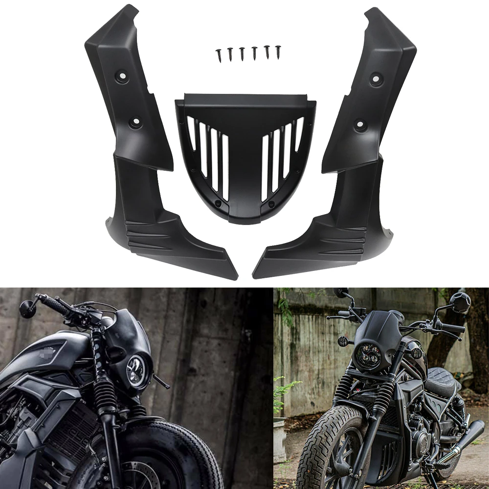 

Front Lower Belly Pan Radiator Cover Chin Fairing Spoiler For Honda Rebel CMX 300 CMX300 2017 2018 2019 2020 2021 2022