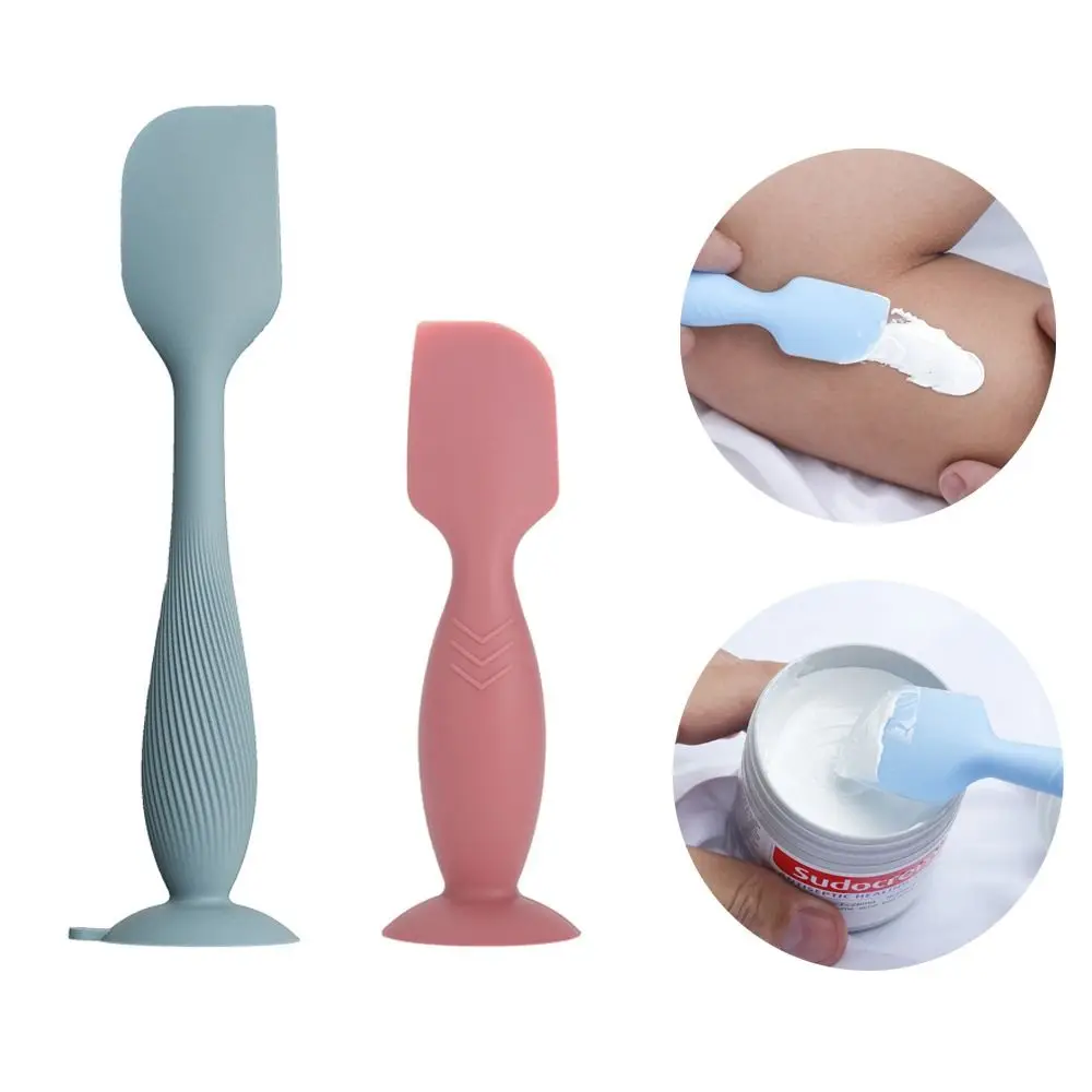 

Silicone Baby Spatula for Diaper Cream with Suction Cup Base Spoon Baby Diaper Cream Spatula Butt Paste Pink
