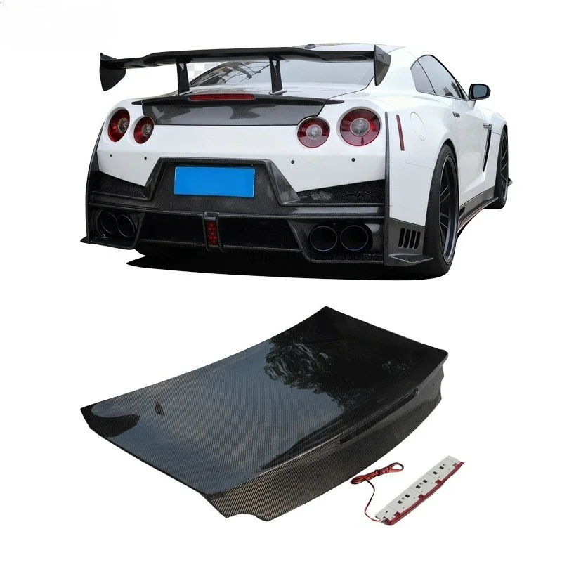 Carbon Fiber Car Trunk Lid for R35 GTR Upgraded OEM Style Carbon Fiber Trunk Lid with Light High-quality Body Kit