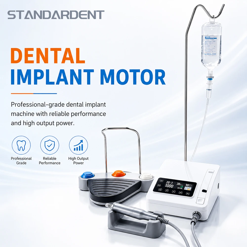 STANDARDENT Dental Brushless Implant Surgical Motor Surgic LED Handpiece With 20:1 Contra Angle Bone Surgery Electric System