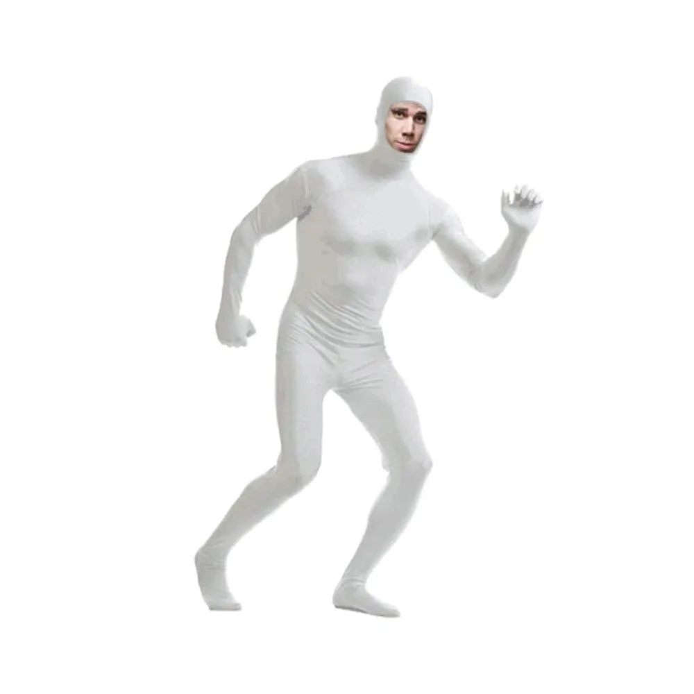 Volwassen Full Body Zentai Pak Kostuum Voor Halloween Mannen Tweede Huid Strakke Pakken Spandex Nylon Bodysuit Cosplay Kostuums Podiumshow