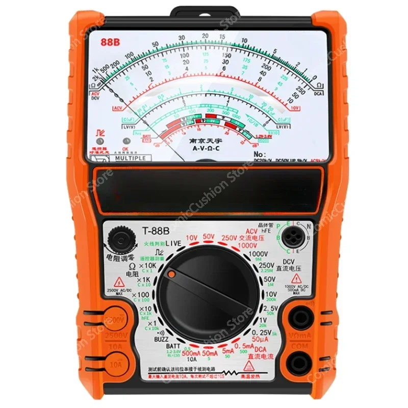 2022New Pointer Multimeter T88A T88B T88C AC/DC 2500V Volt-Ammeter Analog Multimetro Resistor Tester With Coat Electrician Tools