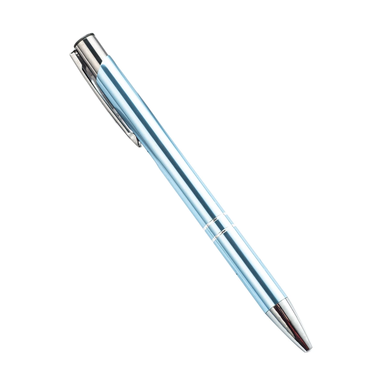 Metal Ballpoint Pen 10 Pieces Premium Ballpoint Pen Set High Quality, for Easy and Soft Writing Light Blue