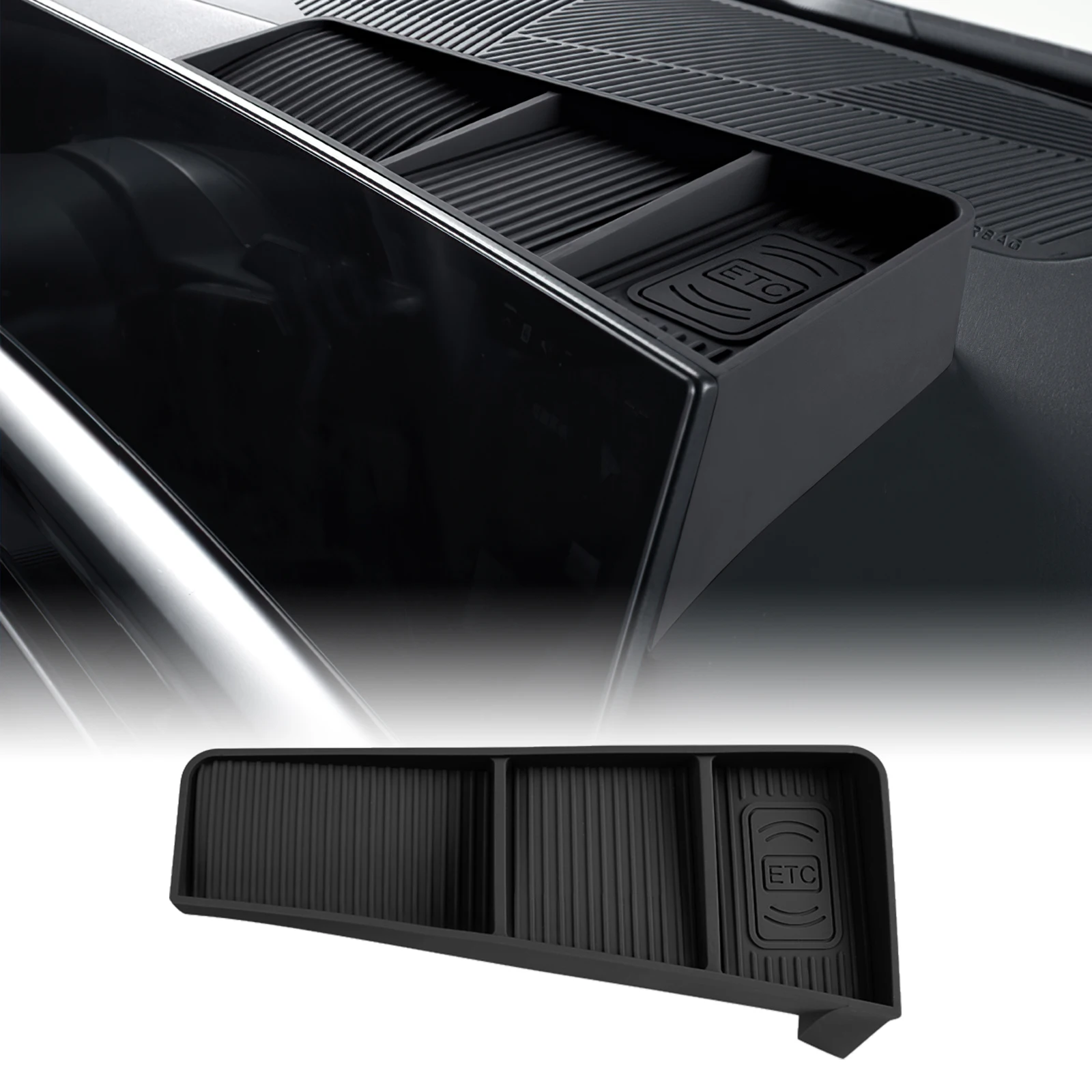 

For BMW 5 Series G60 2024 2025 Silicon Central Control Navigation Behind Screen Storage Box Dash Organizer Tray Accessories