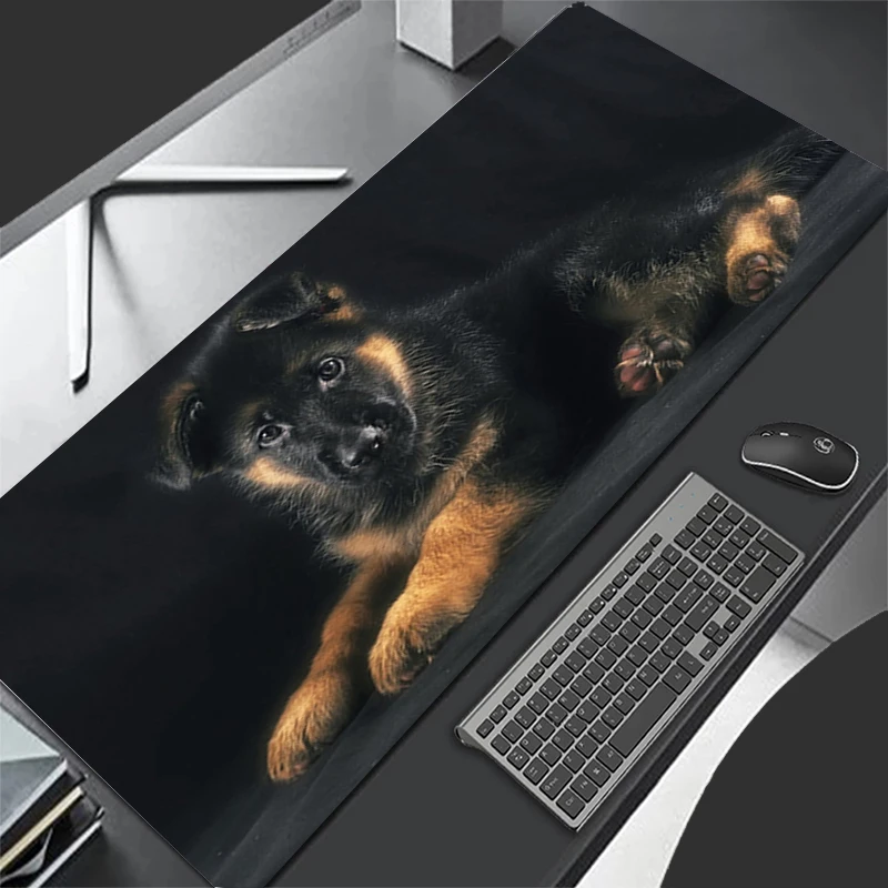 Large Gaming Mousepads German Shepherd Dog Mouse Pad Computer Mouse Mat Multi-size Desk Pads For PC Keyboard Mats Table Rug