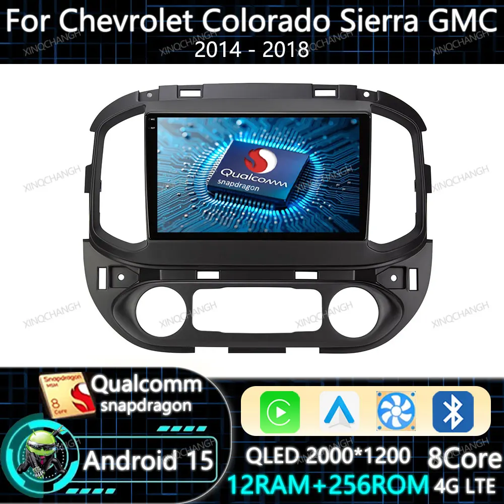Android 16 Car Radio For Chevrolet Colorado 2006 - 2012 For Isuzu D-MAX MU-71 2008 - 2012 Head Unit 4G LTE 5G WIFI QLED Qualcomm