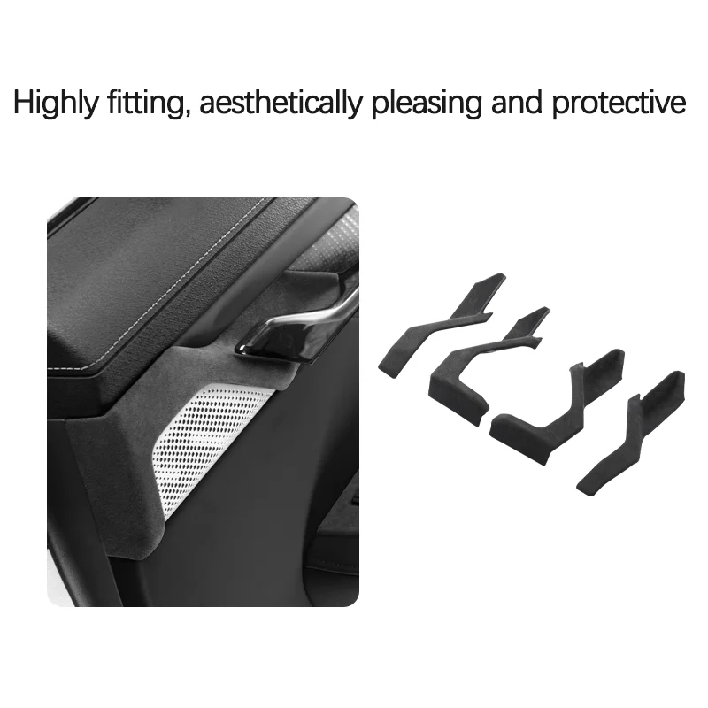 

Car Door Inner Handle Decorative Trim Sticker for Zeekr 001 2021-2023 Alcantara Interior Protector Cover