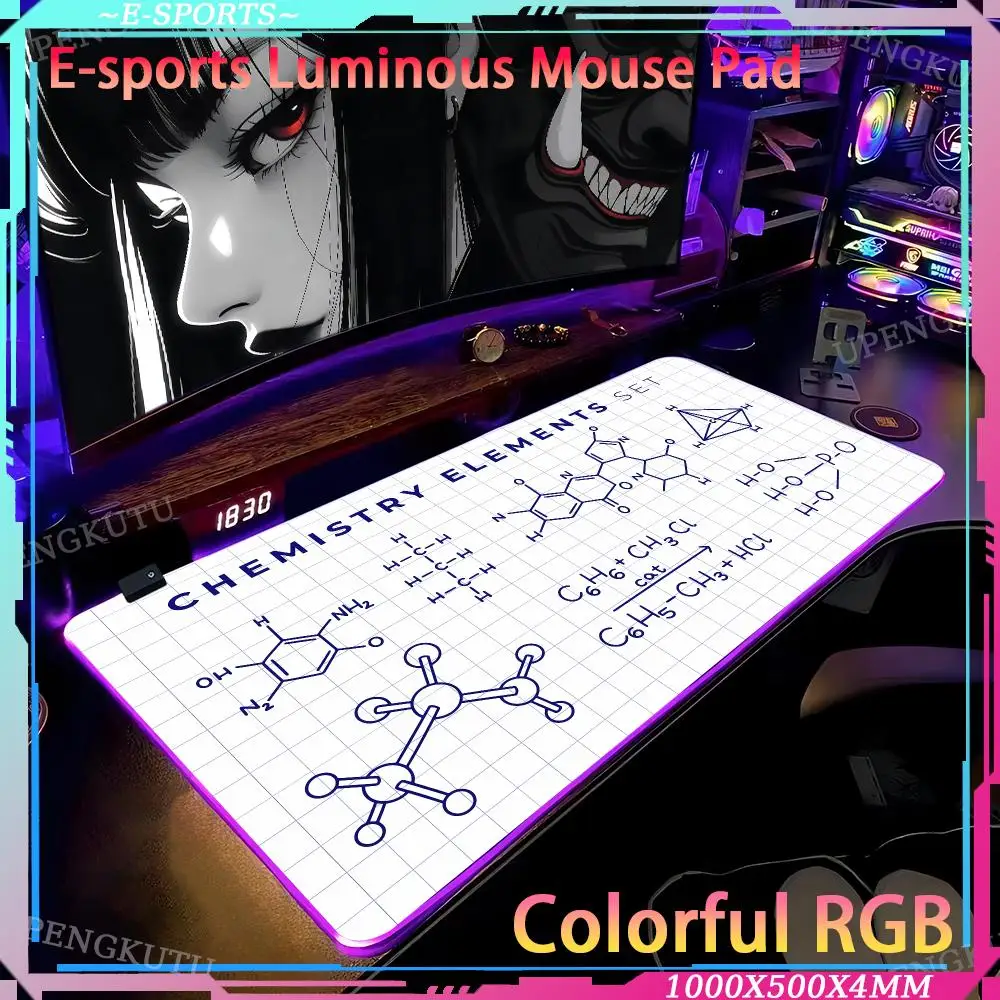 Science Lab Chalkboard Mouse pad Computer desk accessories Rubber Gaming keyboard pad RGB game console mechanical mouse pad