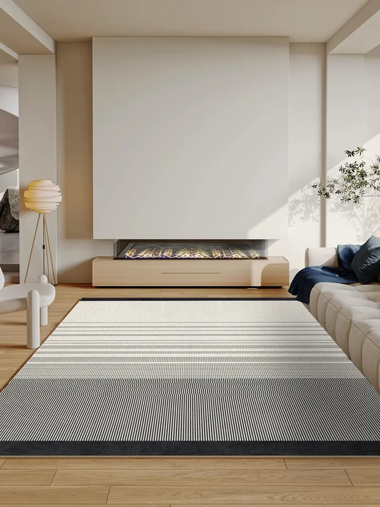 

Бежевый, черный, сетчатый ковер, современный простой ковер для гостиной, геометрический узор, роскошный художественный ковер для украшения дома, легко чистящийся ковер