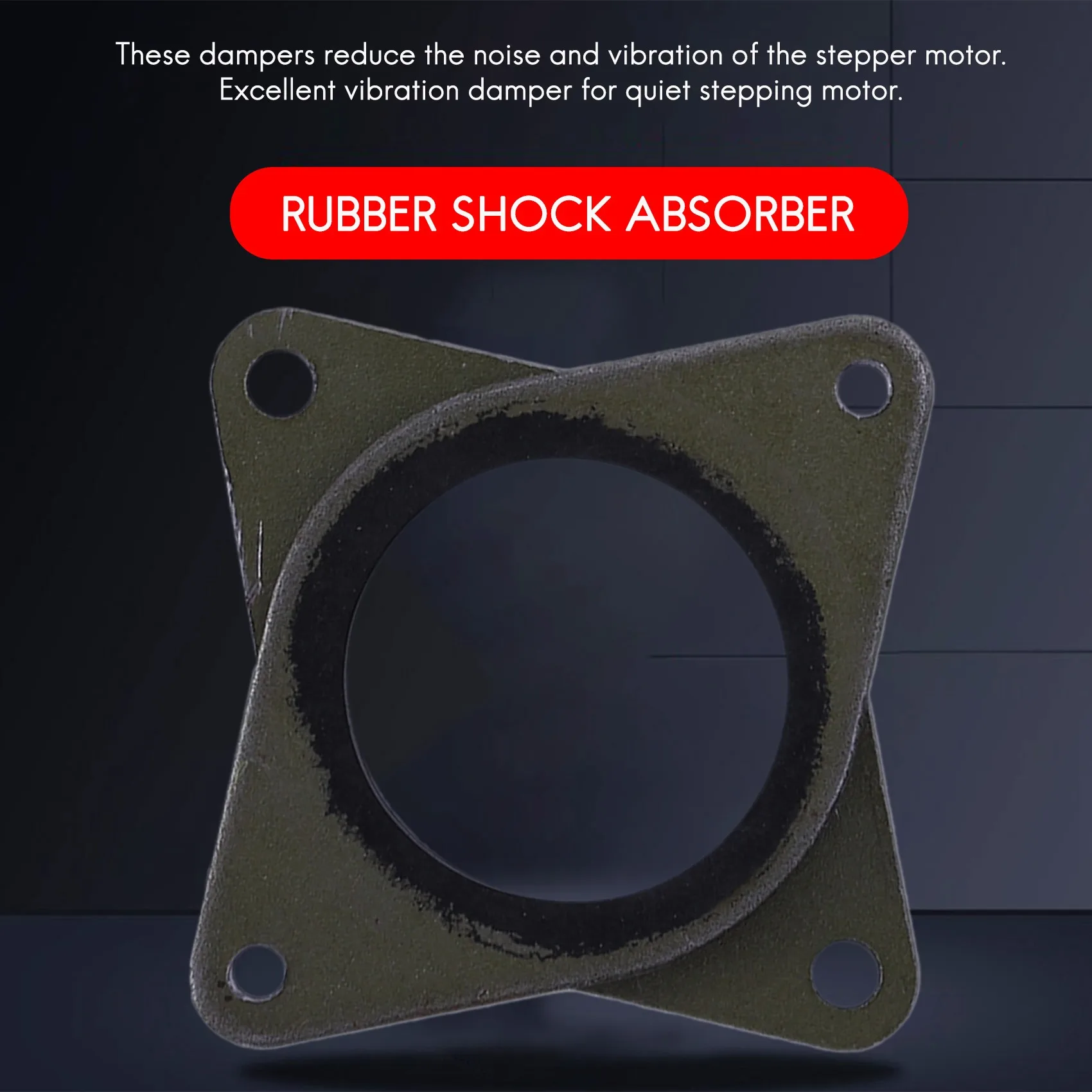 

A14E-Upgraded NEMA 17 Stepper Steel And Rubber Vibration Dampers With M3 Screw -CNC For 3D Printer Creality CR-10, CR-10S, Ender