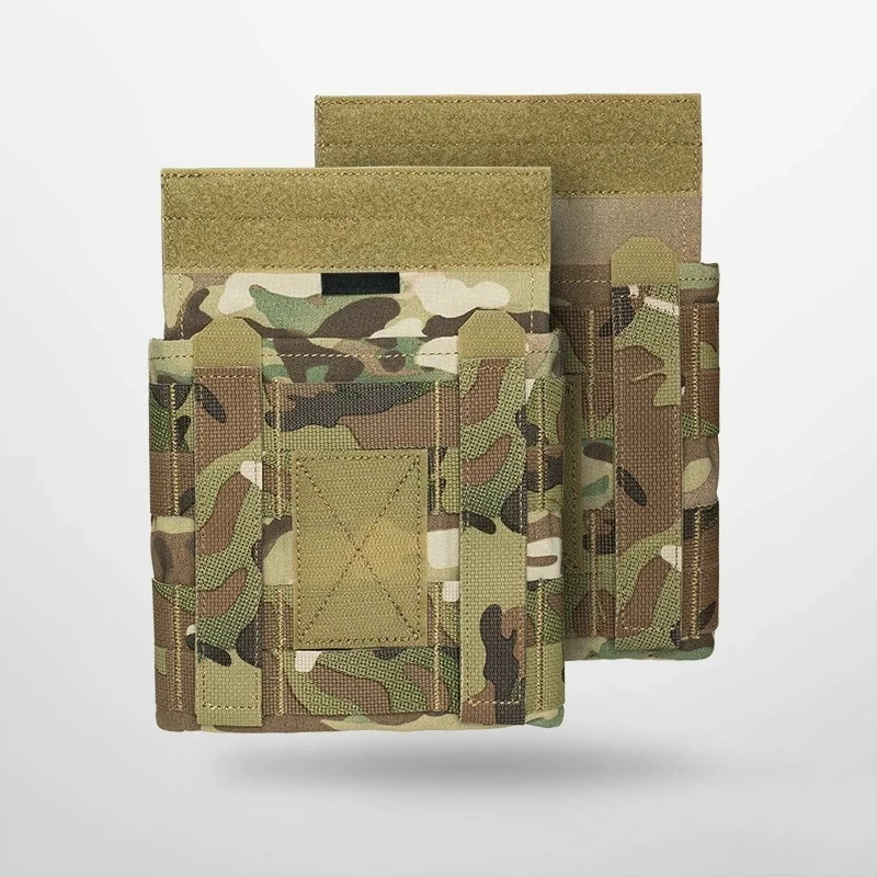 CP Style Vest Side 6x6 Panel Pouch MOLLE Side Pocket Made of Tough 500D Matte Fabric Wear Resistant for Outdoor Tactical Use