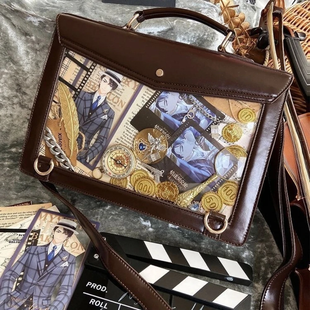 

3ways Japanese High School Girls Itabag PU Leather JK Uniform Backpacks Anime Fans Tote Stachels Book Shoulder Bag DIY Ita Bag