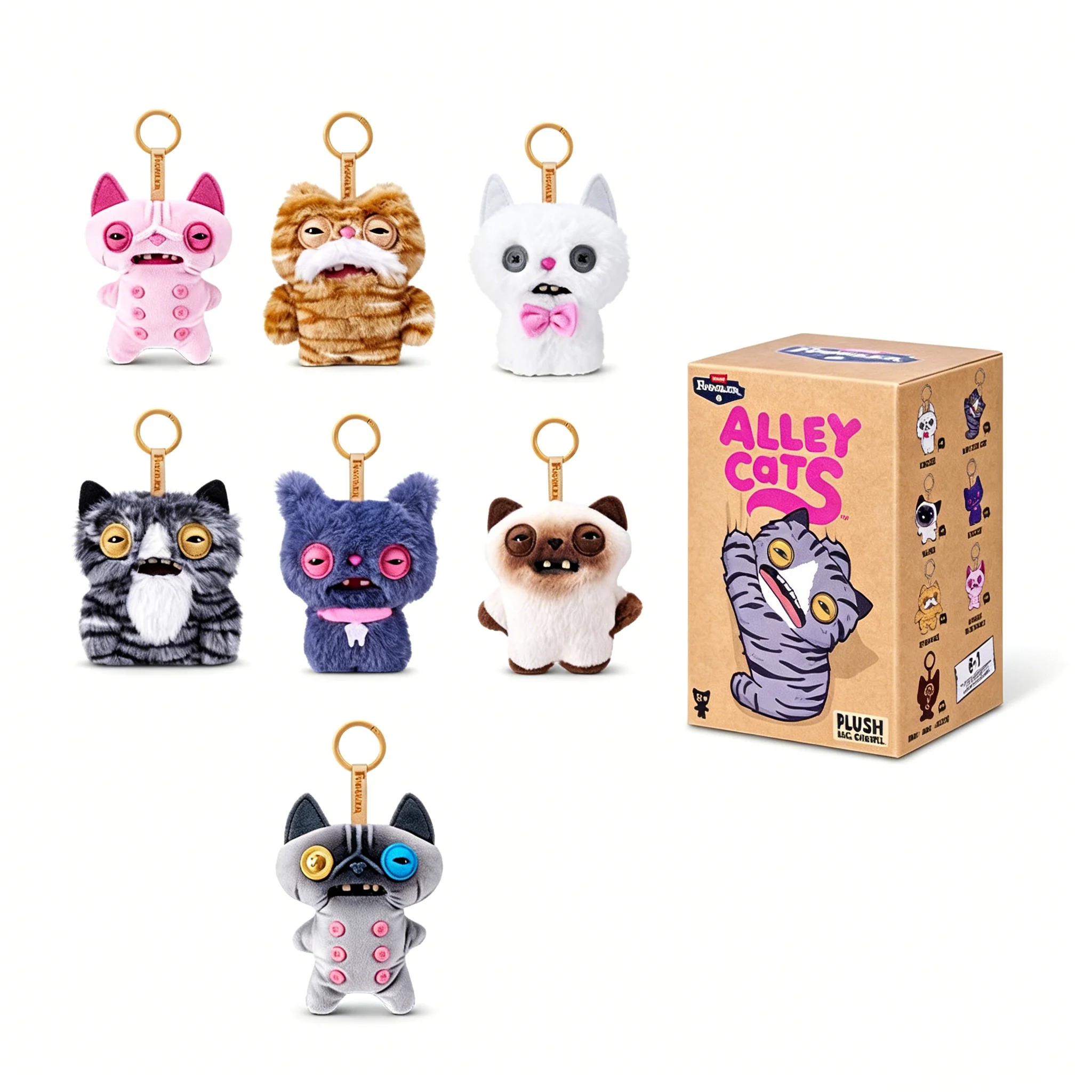 

Fuggler Alley Cats Blind Box Toys Funny Ugly Monster Plush Keychain Surprise Toys Collectible Trendy Toys Bag Pendant For Adult