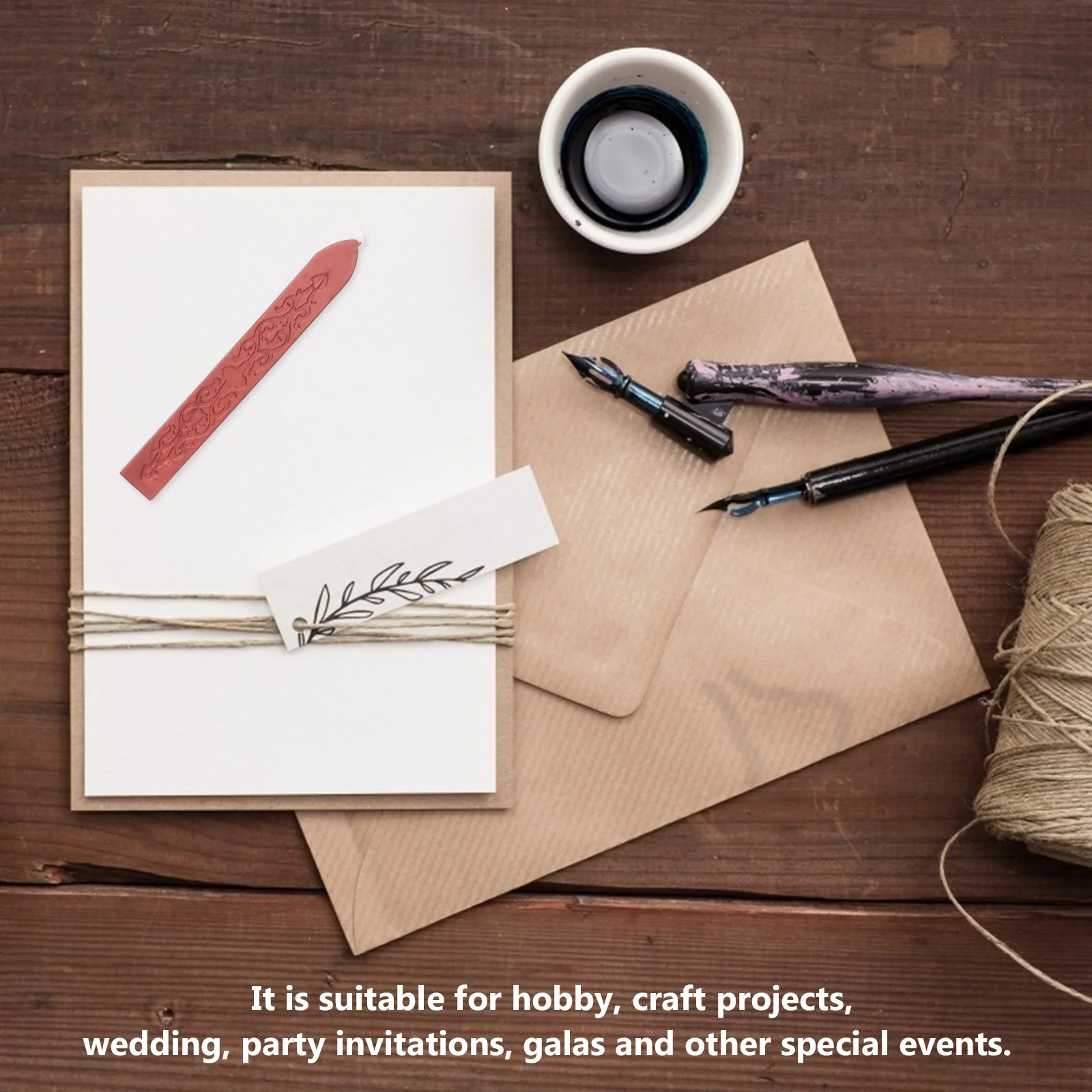 

7Pcs Sealing Wax Sticks with Wick for Craft Projects Wedding Invitations Envelopes Retro Style Wax Seal Stamp