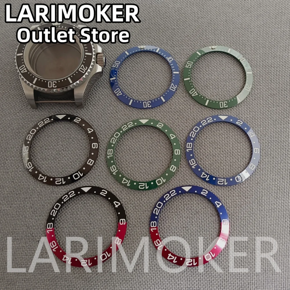 LAMIROKER 43MM Ceramics Bezel Silver Watch Case Sapphire Glass fit NH35 NH36 ETA2824 2836 MIYOTA PT5000 movement Steel Strap