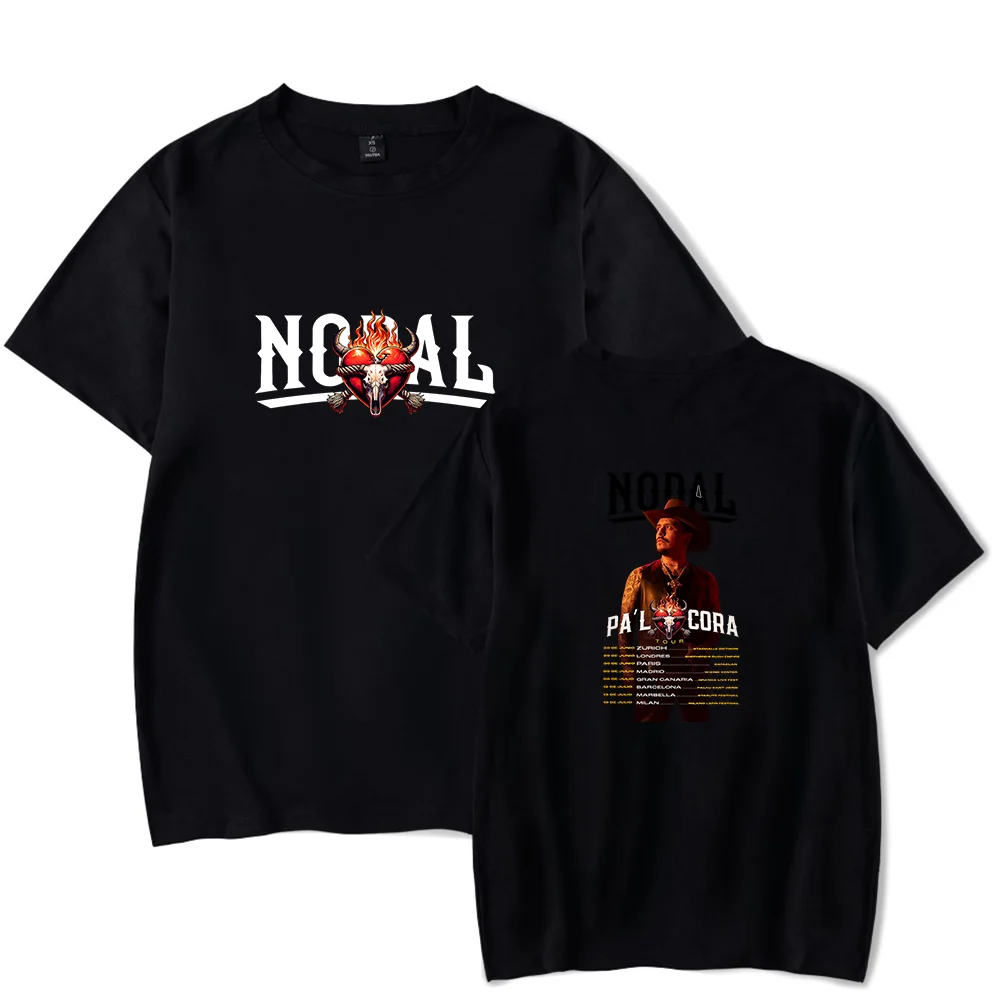 Camiseta Christian Nodal 2026 Pa'l Cora Tour Merch, Cuello Redondo, Manga Corta, para Hombre y Mujer, Estilo Casual