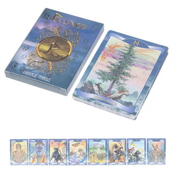 44 قطعة بطاقات التارو الرونية أوراكل ألعاب المجلس أوراكل غامض نفسية لوازم بطاقات التارو عالية الجودة العرافة نبوءة الخيمياء