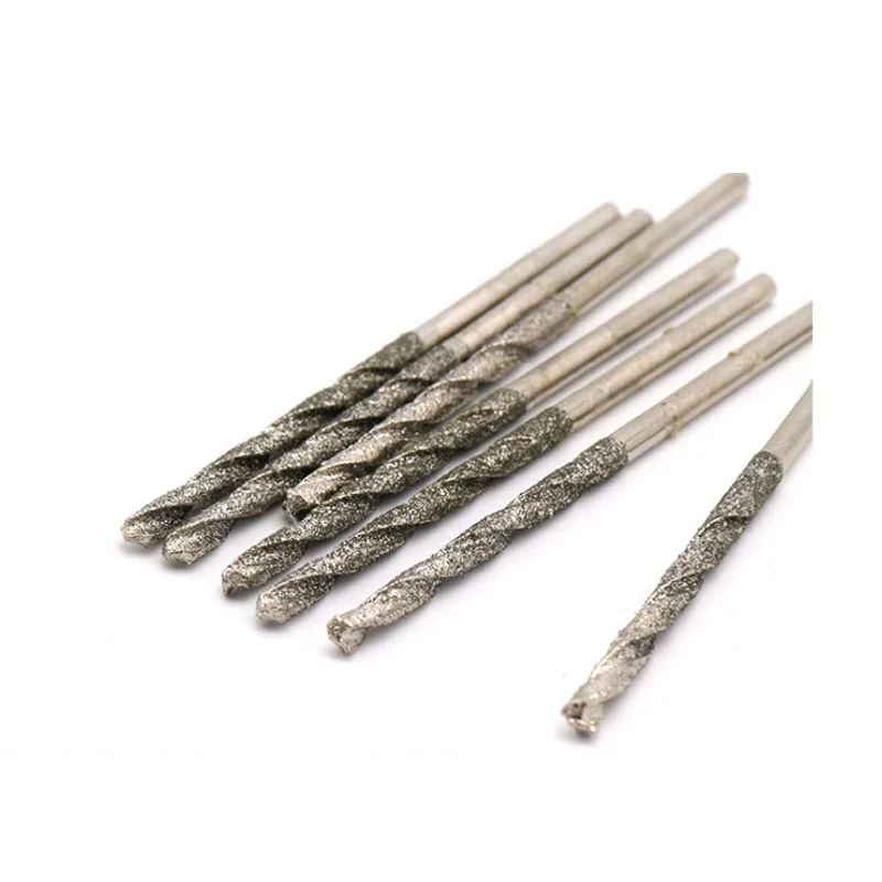 Diamond Drill Bit Diamond Coated Tipped Tip Twist Drill Bits for Glass Jewelry Stone Tile 0.8mm 1mm 1.2mm 1.5mm 1.8mm