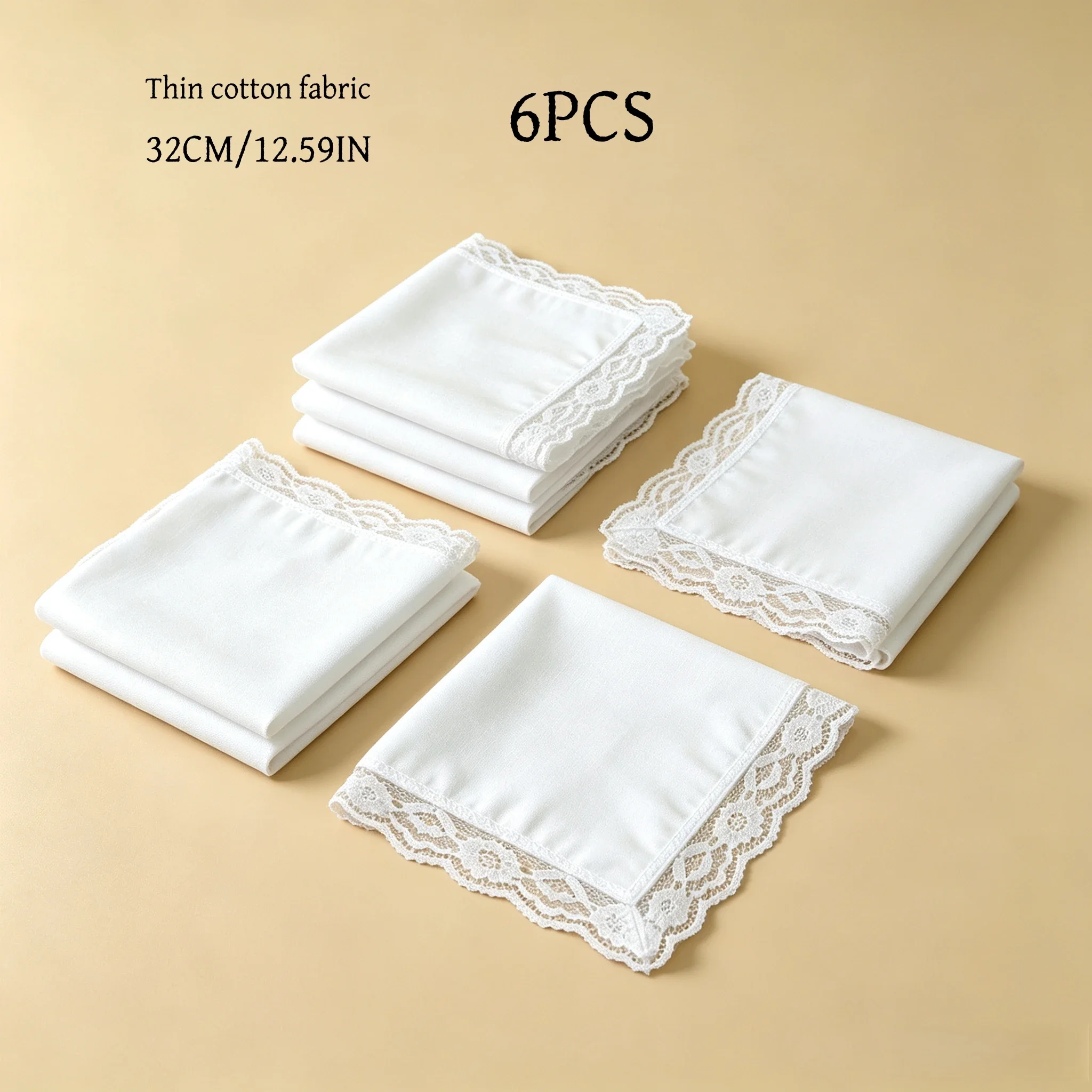 lenco-de-renda-branco-fino-de-algodao-puro-32cm-1259in-lembranca-de-casamento-unissex-pacote-com-6