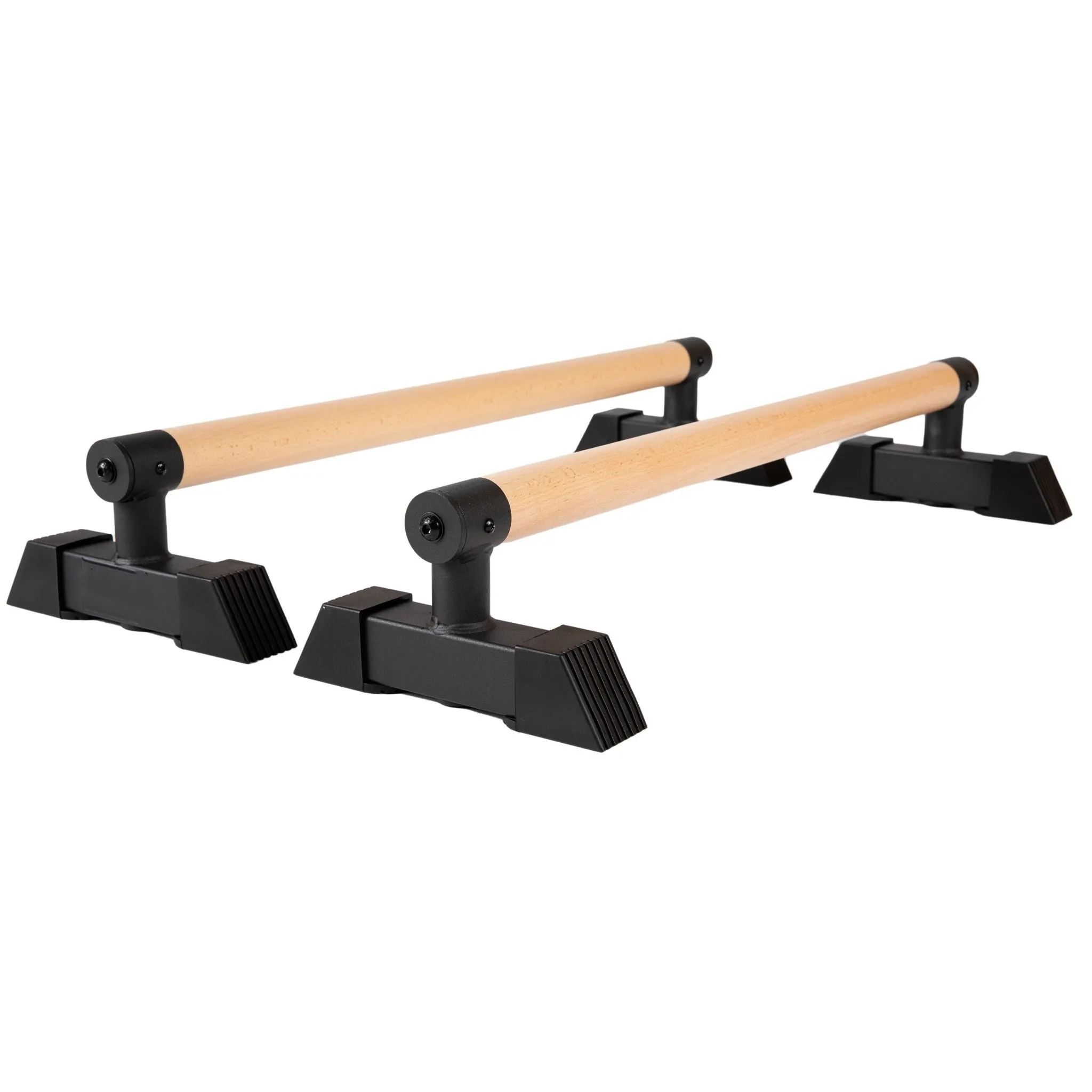 HYBRID  Steel Parallettes Wooden Push Up Stand Dip Bar Equalizer Bar Chin Up Bar Muscle Strength Exercise